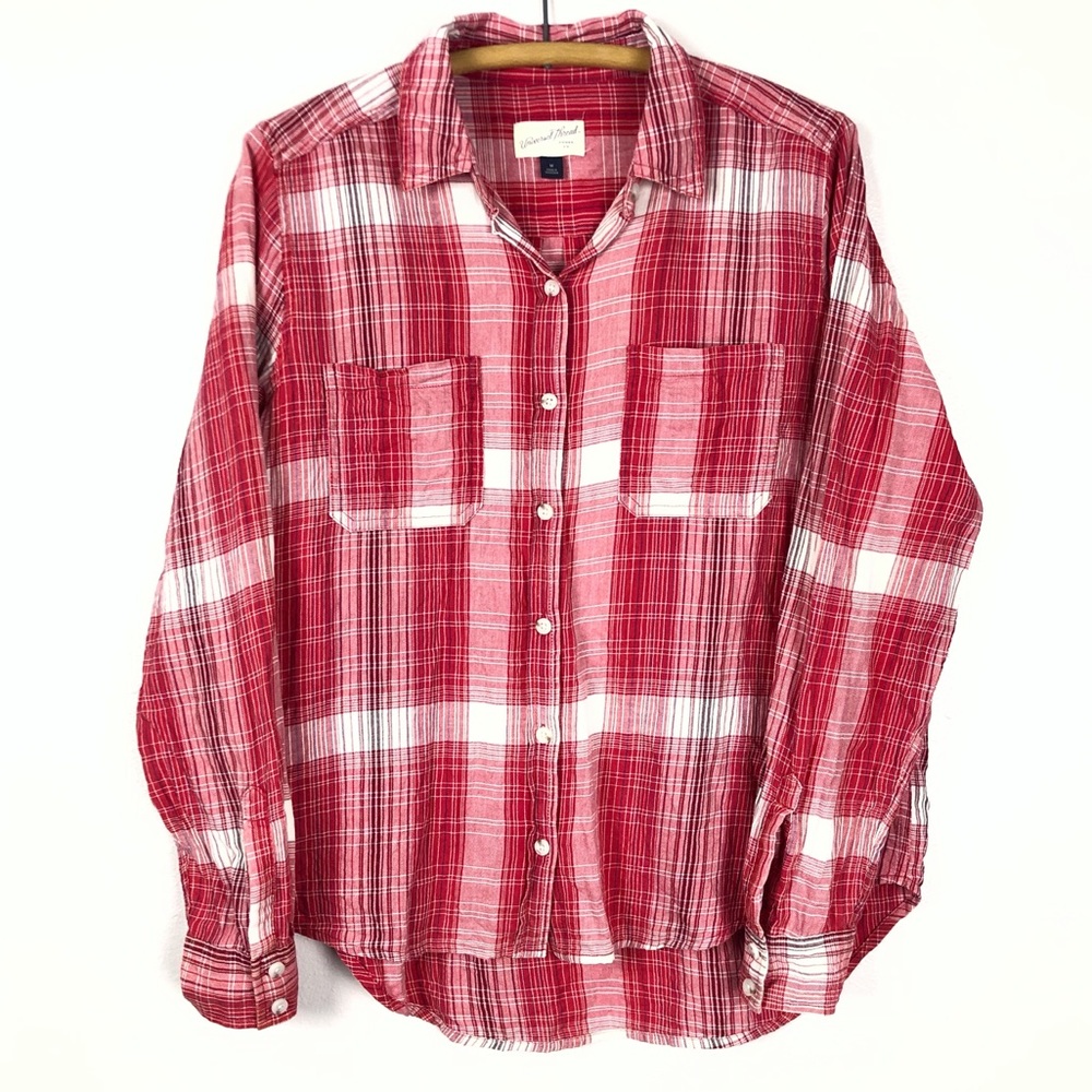 🌿 universal thread plaid shirt